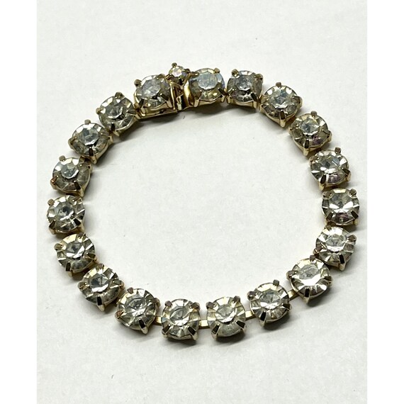 Vintage Gold Rhinestone Bracelet - image 4