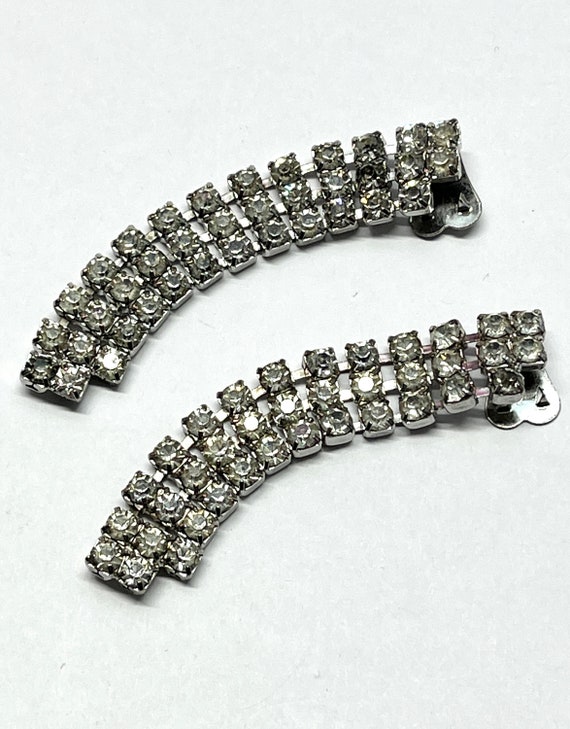 Vintage rhinestone dress clip shoe clips