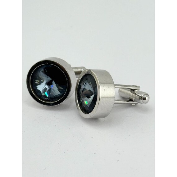 Vintage Hickok inverted glass stone cufflinks View 3