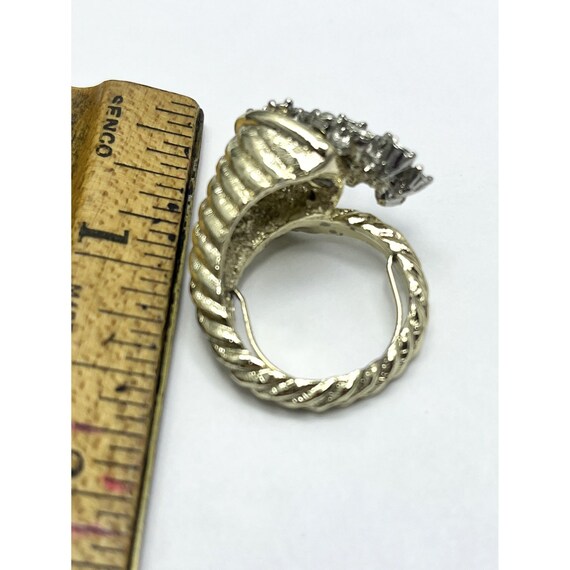 Vintage Cornucopia Rhinestone Ring - image 8