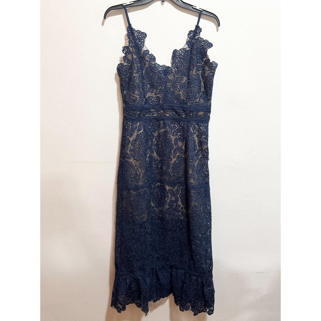 rib knit bodycon midi dress Ilana Grey Sweater Viscose (aka rayon) is SIZE:12 R Lace Royal Blue Dress global-merch_drop-NOV24