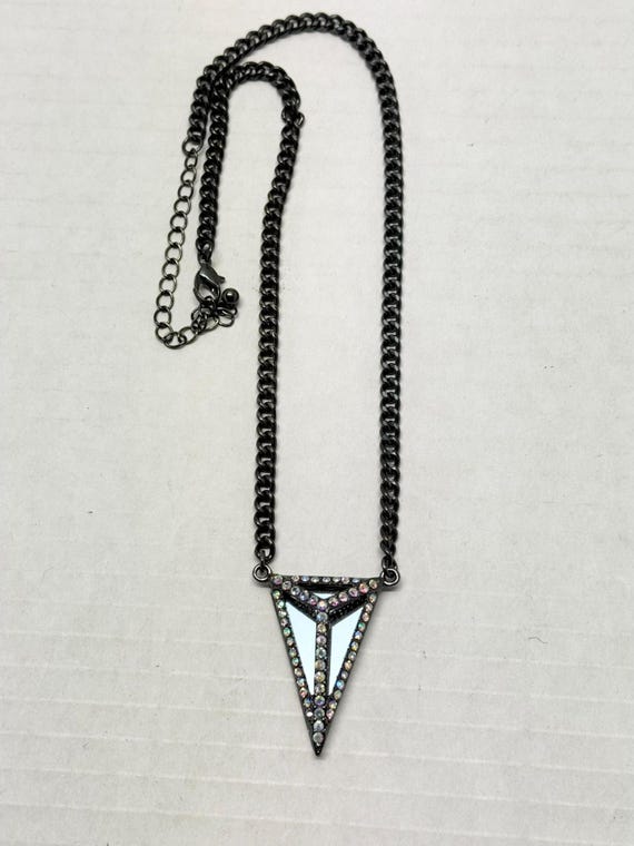Rhinestone stud chain necklace - image 2