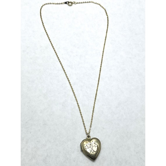 Vintage Gold Filled Heart Locket Necklace - image 6