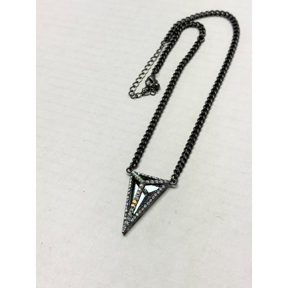Rhinestone stud chain necklace - image 3