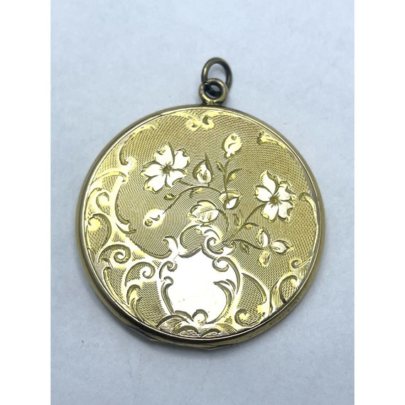 Estate MFG Co Gold Filled Floral Locket - image 1