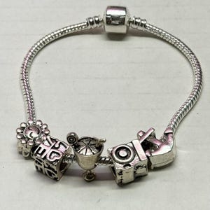 Vintage slide charm bracelet