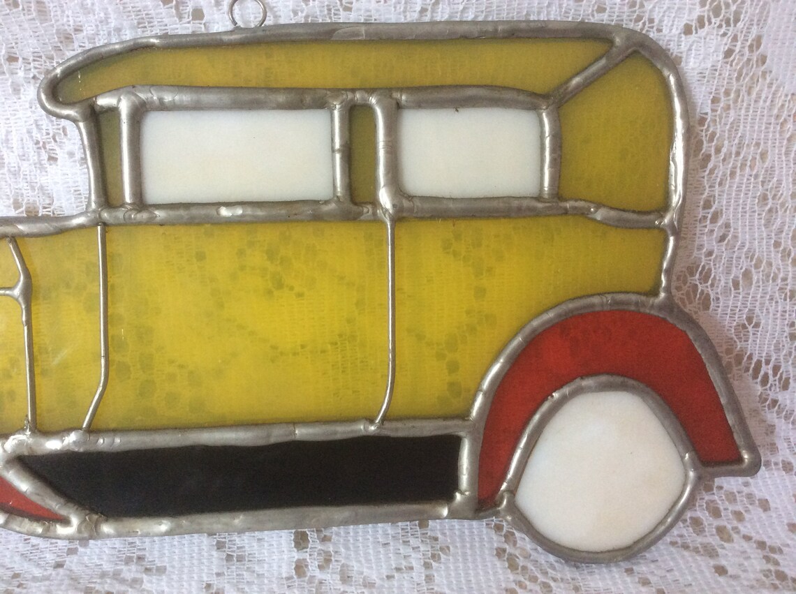 Vintage Stained Glass Automobile Car Sedan | Etsy