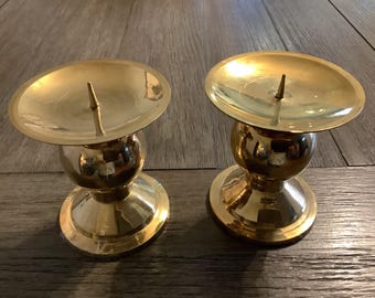 Vintage Brass Candle Holders