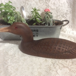Vintage Large Carved Loon Don Eisenschenk
