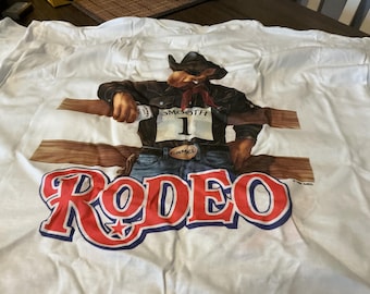 Rare Vintage Joe Camel Rodeo T Shirt With Front Pocket