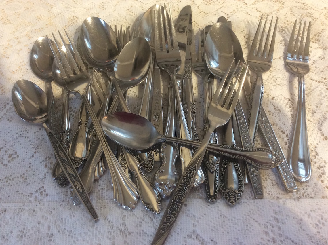 Vintage Mismatched Flatware Stainless Farmhouse Rustic Wedding | Etsy