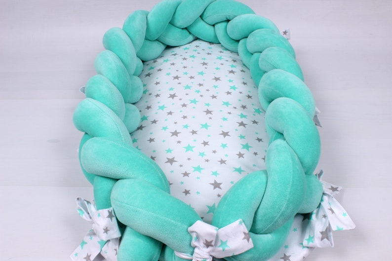 Modern Baby Nest Cot Bumper Crib Bumper Neutral Crib Bedding Etsy