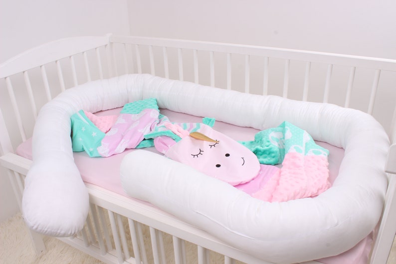 Crib Bumper Unicorn Snake Pillow Baby Crib Bumper Baby Bed Etsy