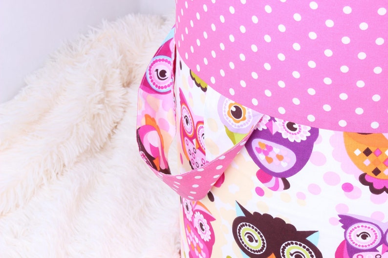 Basket for toys pink owl Toy storage Storage basket Baby shower gift Baby shower basket Personalized basket Children Room basket Handmade