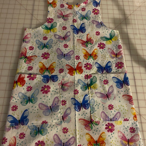 children cross back art smock butterflies art smock for kids