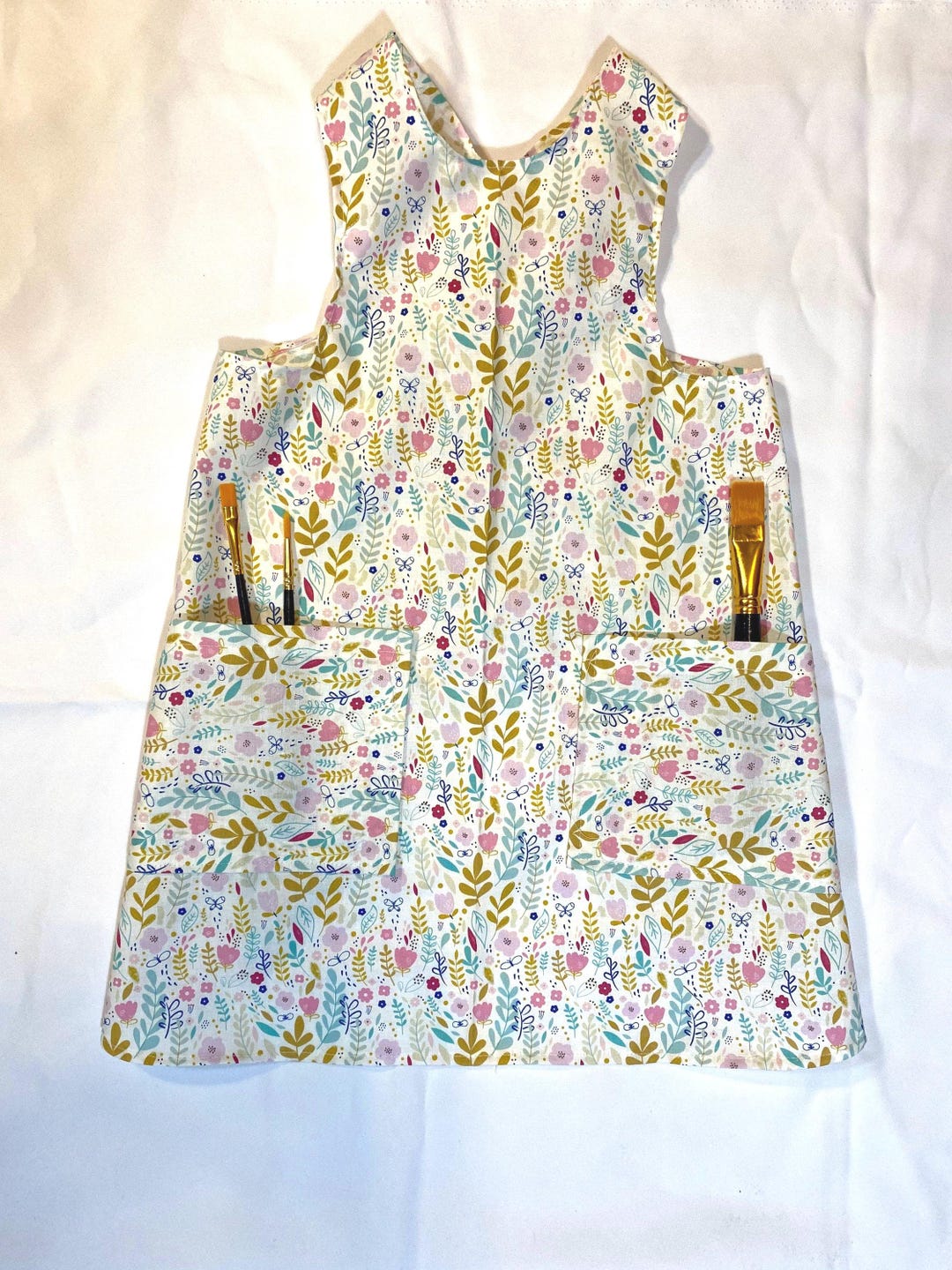 1- Adult Cross Back Art Smock, Cotton Apron for Art & Craft, Smock for ...
