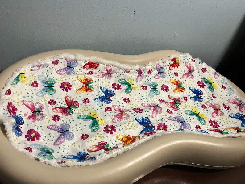 Butterfly Diaper changing pad cover Fits the keekaroo, and the hatch baby grow image 2