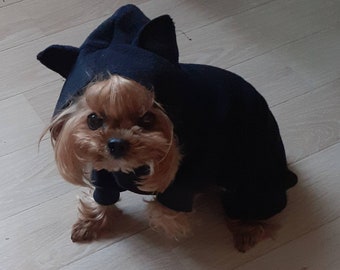 Black Cat Costume Halloween, Cat Dog Clothes Pet Party, Clothing for Dogs  and Cats all sizes from small to large. Great for Halloween!