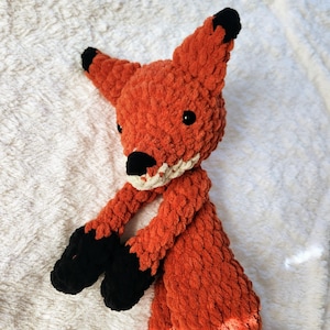 Fox Snuggler | Knotted Lovey | 19-inch Crochet Plushie | Forest Animal | Woodland Animal