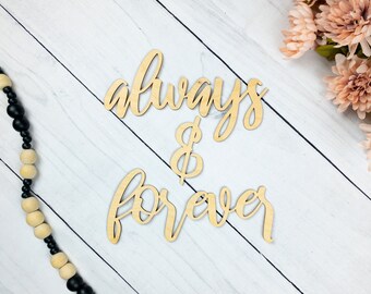 Minimalist Wedding Reception Decor, Unique Wedding Sign, Wedding Photo Backdrop, Always And Forever, Boho Wedding Theme, Modern Wedding Sign