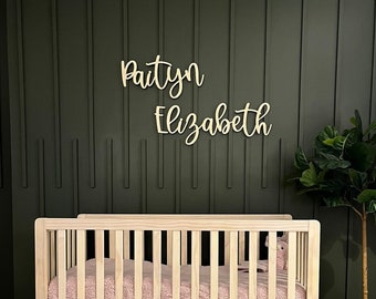 Personalized Baby Name Sign, Custom Nursery Wall Decor, Girl Boho Nursery Decor, Customizable Sign, Above Crib Wall Sign, Large Boy Name