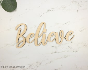 Believe Wall Sign Etsy