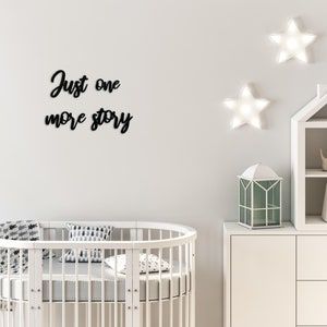 Just One More Story, Reading Nook Sign, Playroom Wall Sign, Toddler Room Wall Decor, Reading Corner Decor, Book Themed Baby Shower image 10