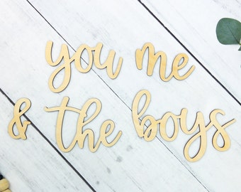 Boy Mom Sign, You Me And The Boys, Master Bedroom Wall Decor, Gallery Wall Wood Sign, Modern Farmhouse Living Room Sign, Wood Wall Words