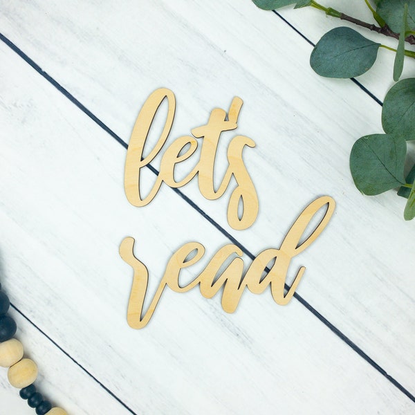 Lets Read Sign - Etsy