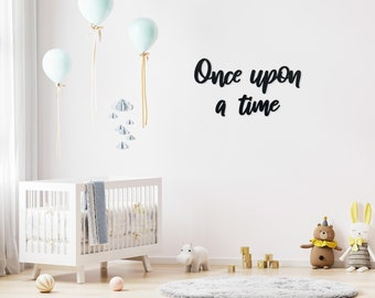 Once Upon A Time Sign, Painted Nursery Wood Sign, Signs For Nursery, DIY Wood Sign, Toddler Room Decor, Nursery Room Sign