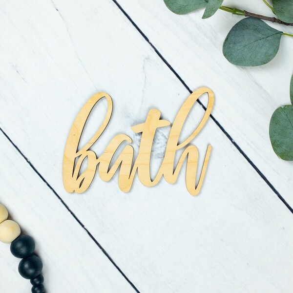 Bathroom Wall Words - Etsy