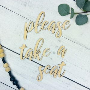 Please Take A Seat Wood Sign, Above Toilet Decor, Funny Bathroom Sign, Guest Bathroom Wall Art, Words For Bathroom, Farmhouse Wood Wall Sign