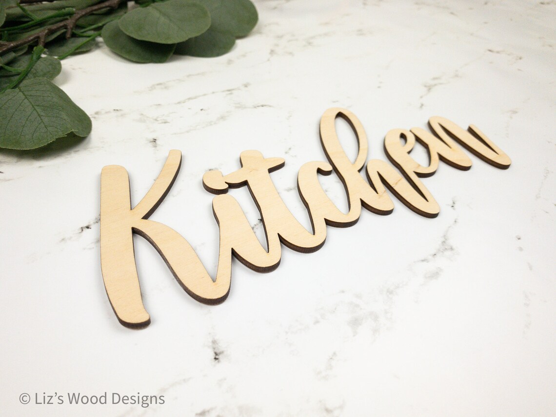 Kitchen Word Sign Kitchen Wood Sign Kitchen Word Art Etsy