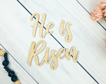 He Is Risen Wood Sign, Easter Wreath Signs, Easter Backdrop Sign, Wood Signs Wreath, DIY Easter Sign, He Is Risen Wreath Sign, Church Sign