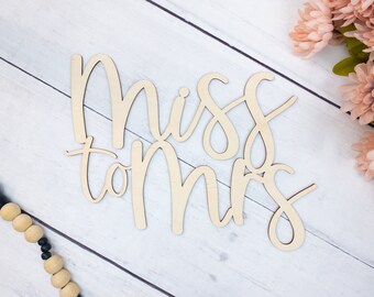 Bridal Shower Backdrop, Miss To Mrs, Small Bridal Shower Ideas, Bride To Be Wood Sign, Boho Bridal Shower Decor, Wedding Backdrop Sign, DIY