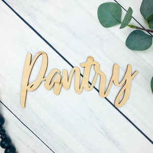 Pantry Wood Sign, Kitchen Wall Decor Modern Farmhouse, Pantry Door Sign, Wood Kitchen Signs, Farmhouse Kitchen Decor Pantry, Wood Cutout