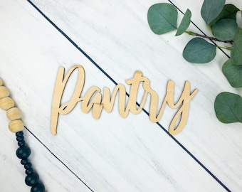 Pantry Wood Sign, Kitchen Wall Decor Modern Farmhouse, Pantry Door Sign, Wood Kitchen Signs, Farmhouse Kitchen Decor Pantry, Wood Cutout