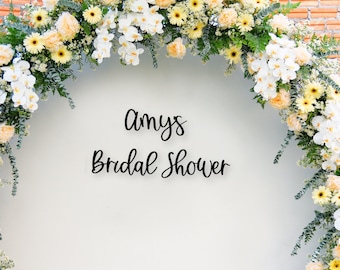 Personalized Bridal Shower Sign, Custom Bachelorette Banner, Brunch Bridal Shower Decor, Photobooth Props, Bridal Shower Backdrop Sign, Boho
