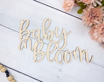 Wildflower Party Theme, Baby Shower Backdrop Wood Sign, Baby In Bloom, Baby Sprinkle Sign, Garden Baby Shower Decor, Wildflower Baby Shower