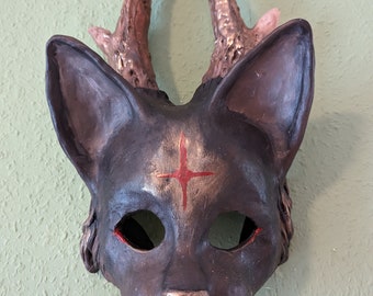 Horror mask cat helloween cat mask