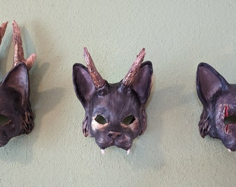 Horror mask cat helloween cat mask