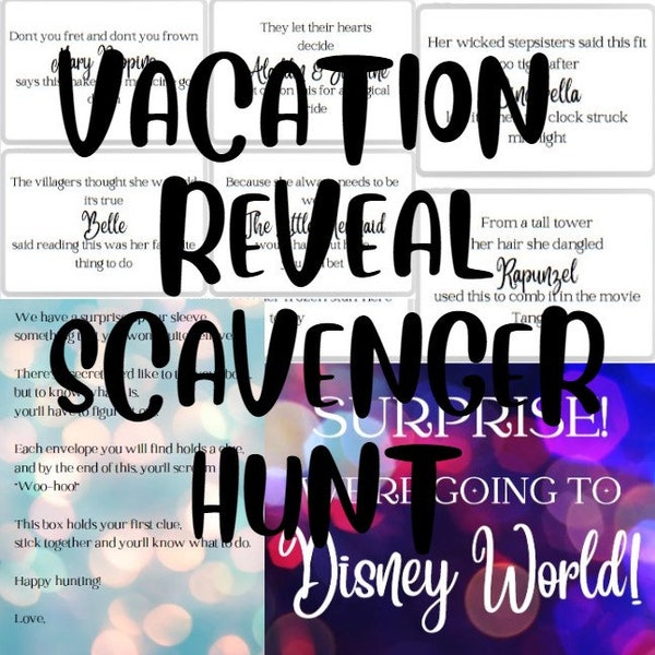 Vacation Reveal Scavenger Hunt