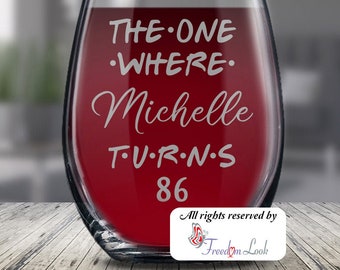 Personalized 86th Birthday Glass Gift for Women and Men, Happy 86 Birthday, 86 Years Birthday Glass, 86th Birthday Gift Ideas For Her & Him