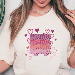 Mama Valentine Retro Shirt, Valentine Gift From Daughter, Mama Heart Valentines Shirt, New Mom Gift Ideas, Cute Valentines Day Gift For Mom
