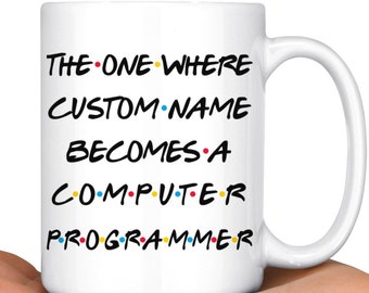 Taza de programador de computadoras personalizada, regalo de promoción del programador, mejor trabajo profesional del programador informático, regalo de apreciación para hombres y mujeres