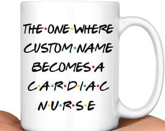 Enfermera Cardíaca Personalizada Graduación Taza, Promoción de Enfermeras Presente, Mejor Enfermera Cardíaca Trabajo De Carrera, Enfermera Apreciación Regalo Hombres & Mujeres