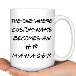 Personalized Human Resources Manager Graduation Mug, HR Manager Promotion Present, HR Manager Career Job, Appreciation Gift For Men & Women