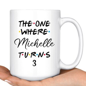 Personalized 3rd Birthday Mug, Happy 3rd Baby Birthday Party, 3rd Birthday Gift For Her & Him, Third Birthday Present, 3rd Bday Gift Ideas