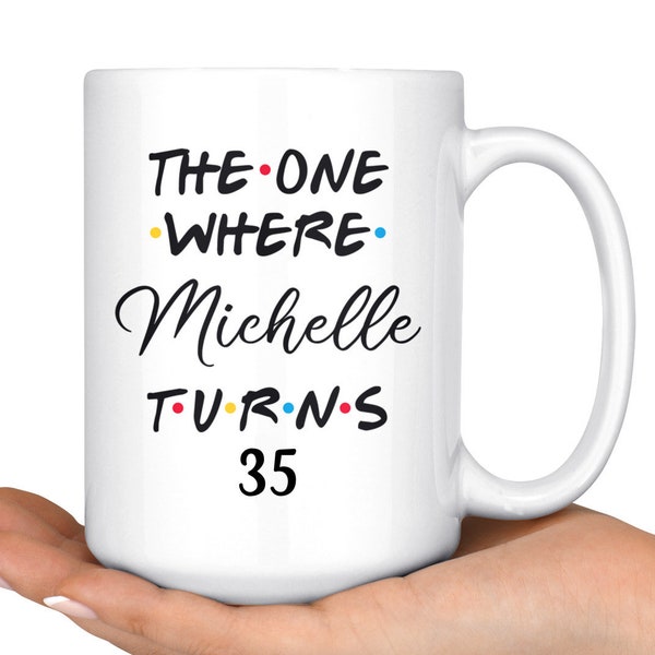 Personalized 35th Birthday Mug, Happy 35th Birthday Party, 35th Birthday Gift For Her & Him, Thirty-Fifth Bday Present, 35th Gift Ideas