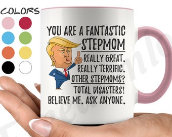 Divertido fantástico madrastra taza de café, madrastra Trump regalos, mejor regalo de cumpleaños madrastra, divertidas ideas de regalo de madrastra, regalo de madrastra único